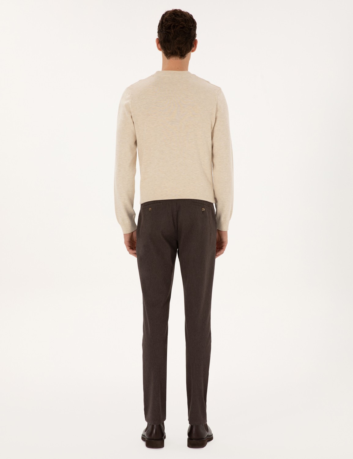 Pierre Cardin Erkek Siyah Slim Fit Kanvas Pantolon 50317228-VR046 görsel 4