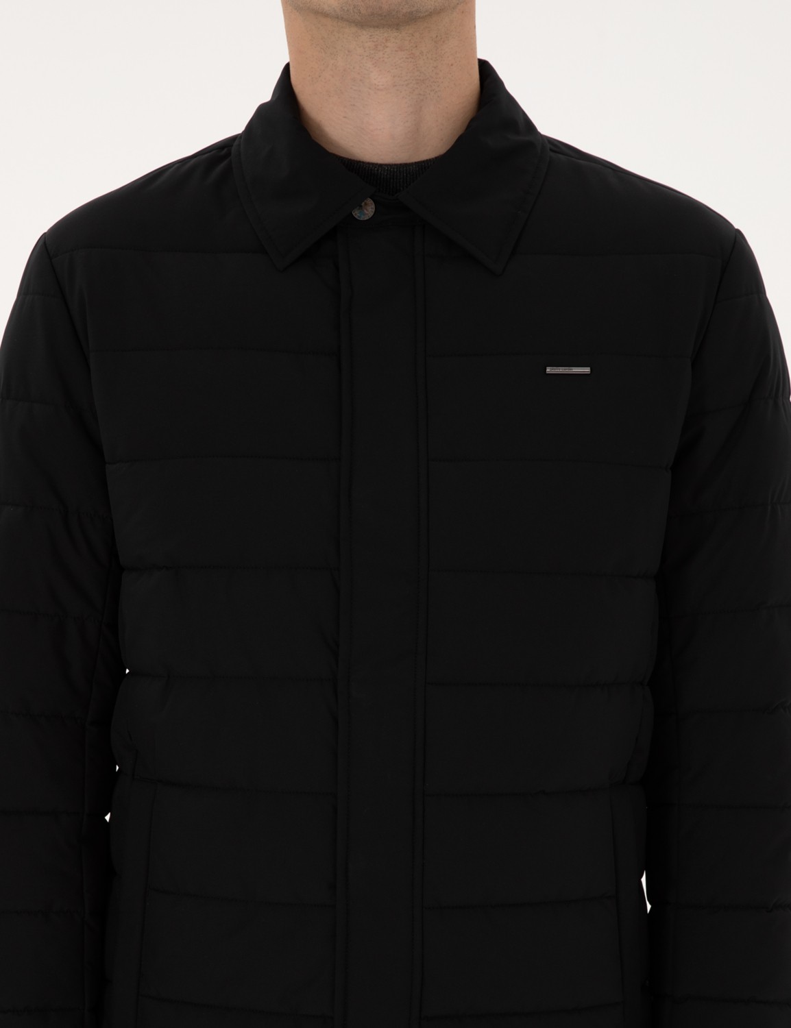 Pierre Cardin Erkek Lacivert Gömlek Yaka Mont 50313938-VR033 görsel 7