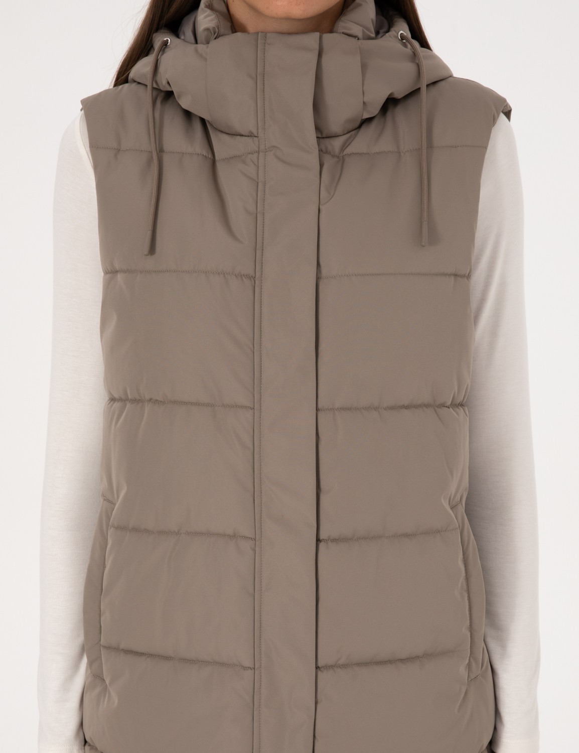 Pierre Cardin Kadın Siyah Çıkarılabilir Kapüşonlu Yelek 50309044-VR046 görsel 7