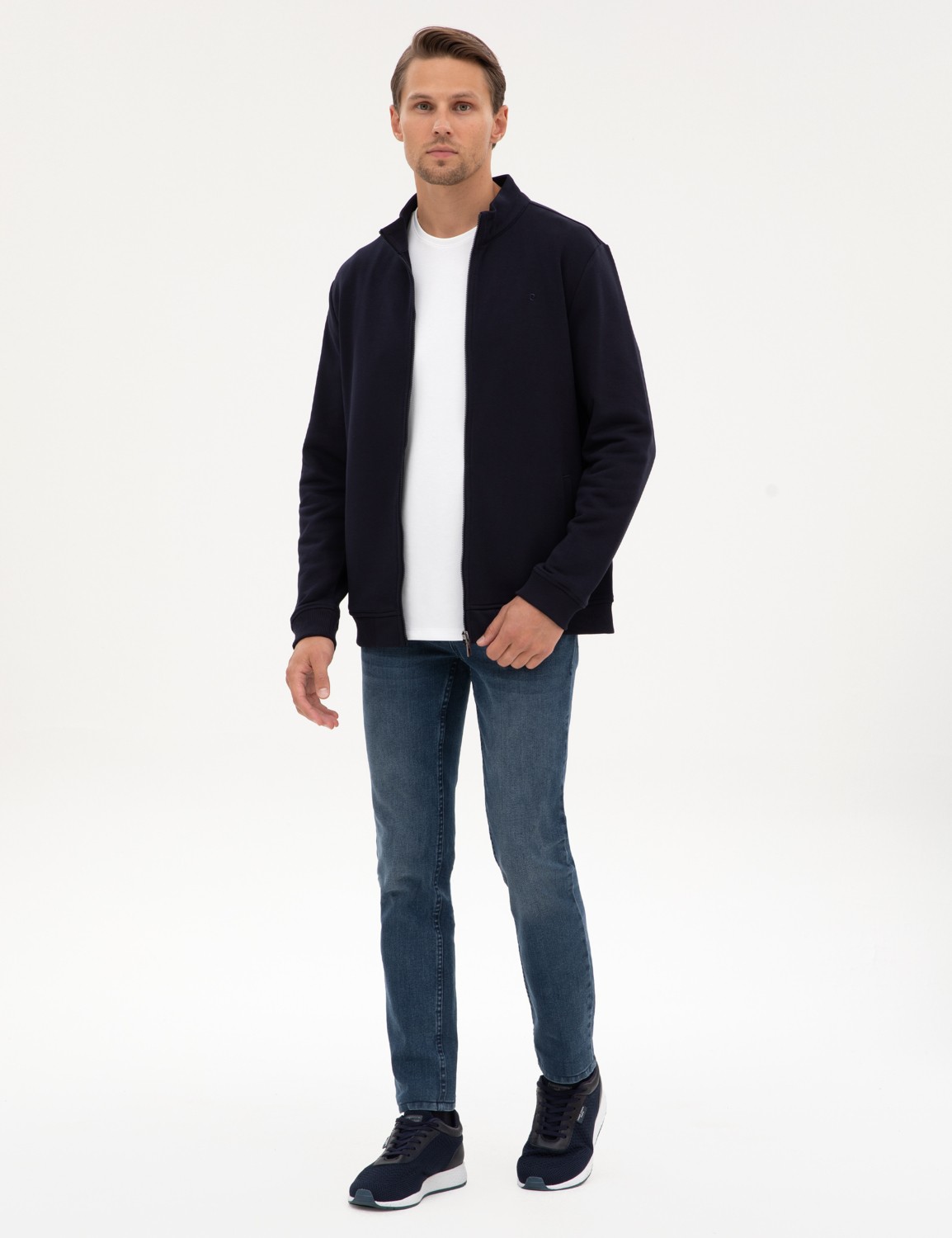Pierre Cardin Erkek Siyah Regular Fit Örme Hırka 50317668-VR046 görsel 4