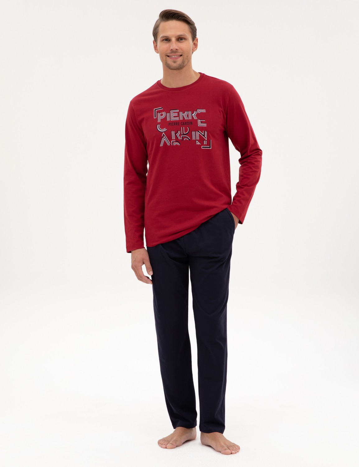 Pierre Cardin Erkek Lacivert Pijama Takımı 50322652-200 görsel 8