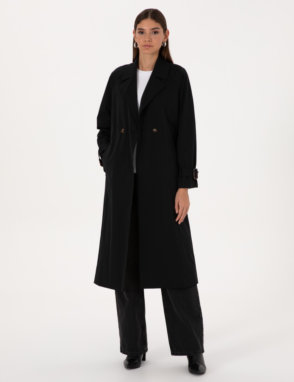 Pierre Cardin Kadın Haki Kemerli Trençkot 50314043-VR027 görsel 3