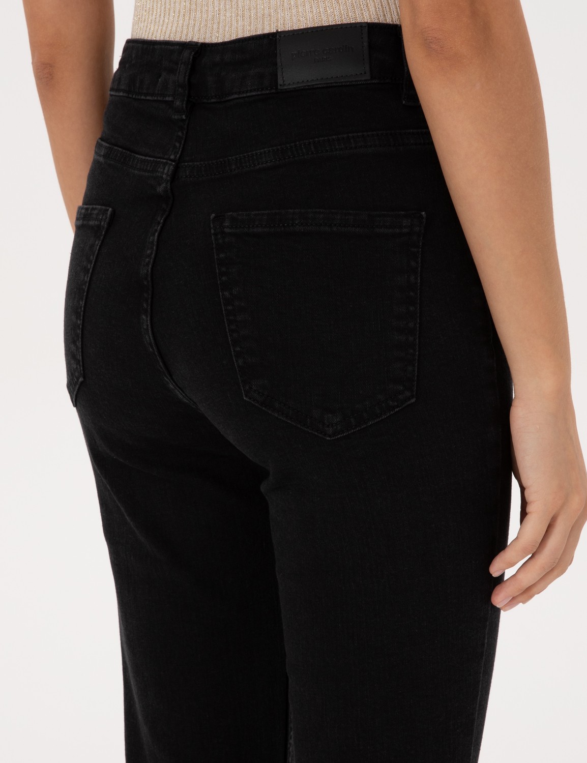 Pierre Cardin Kadın Siyah Skinny Flare Fit Jean Pantolon 50318044-VR046 görsel 6
