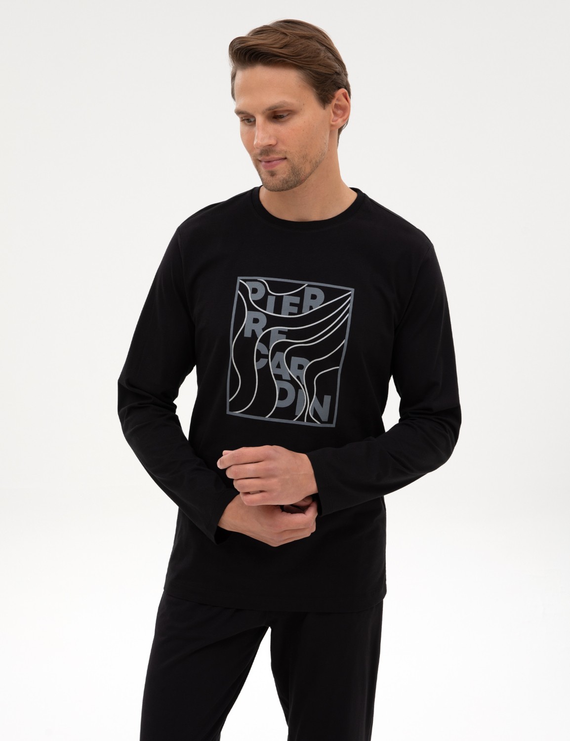 Pierre Cardin Erkek Lacivert Pijama Takımı 50322653-200 görsel 3