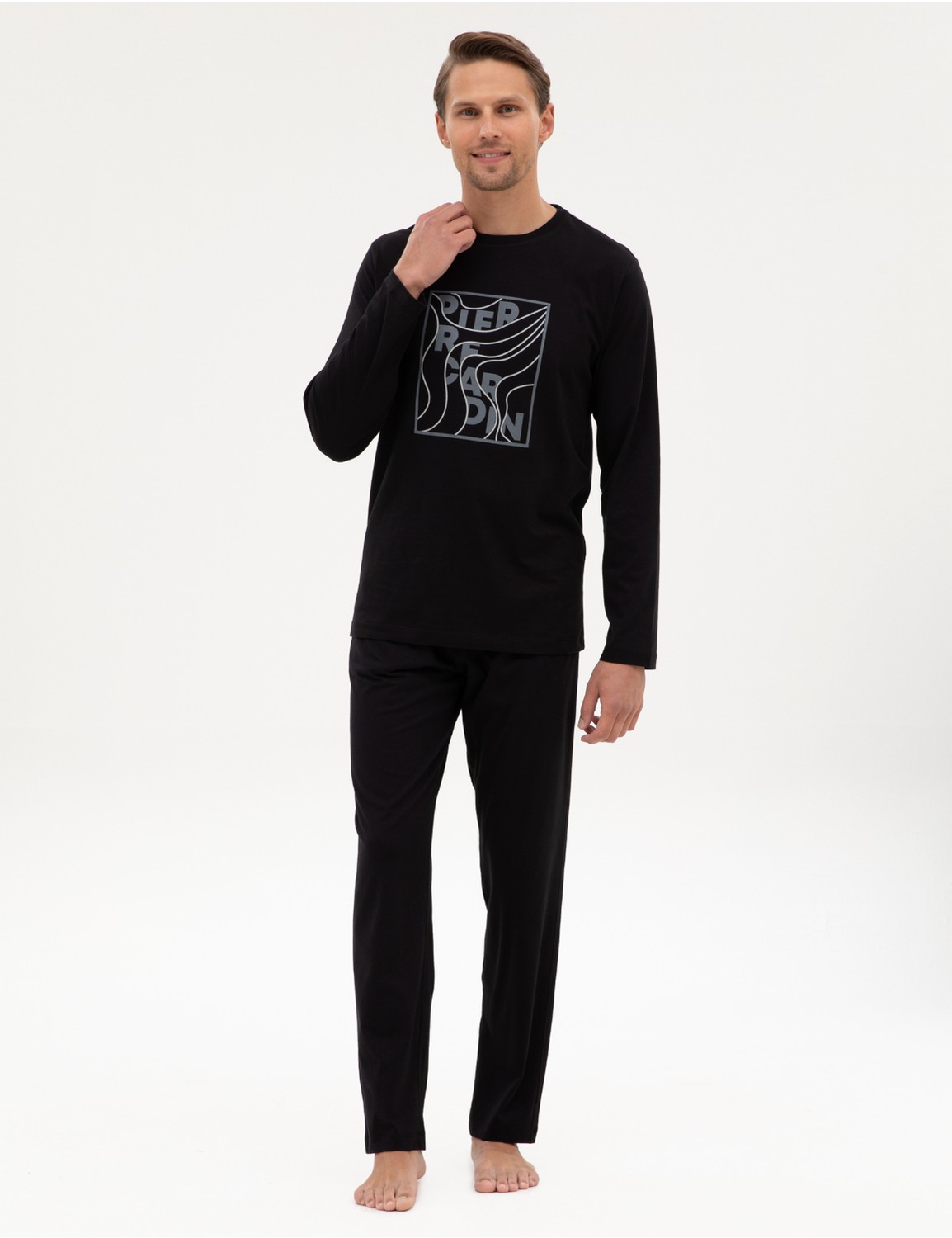 Pierre Cardin Erkek Lacivert Pijama Takımı 50322653-200 görsel 4