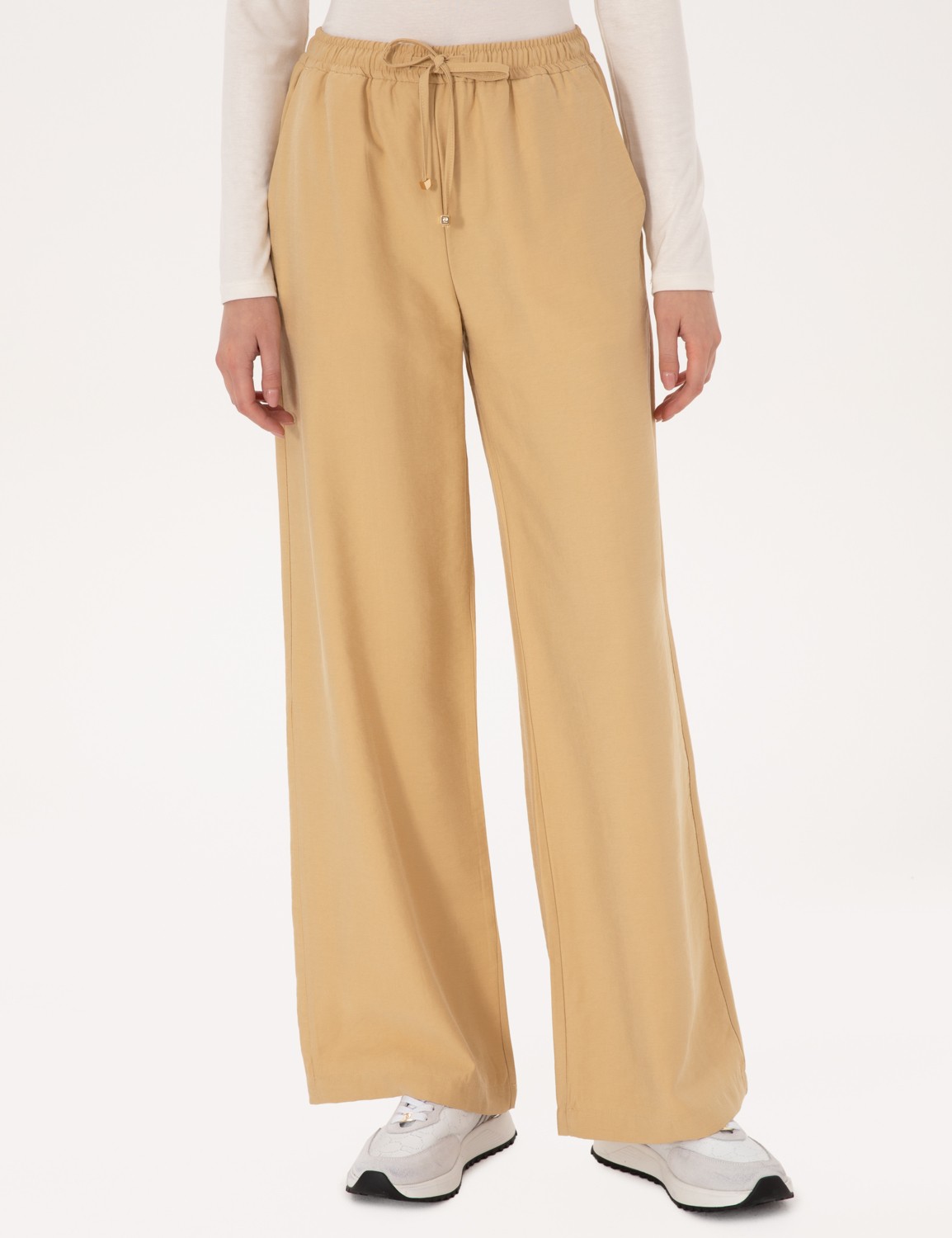 Pierre Cardin Kadın Siyah Loose Fit Kanvas Pantolon 50318198-VR046 görsel 2