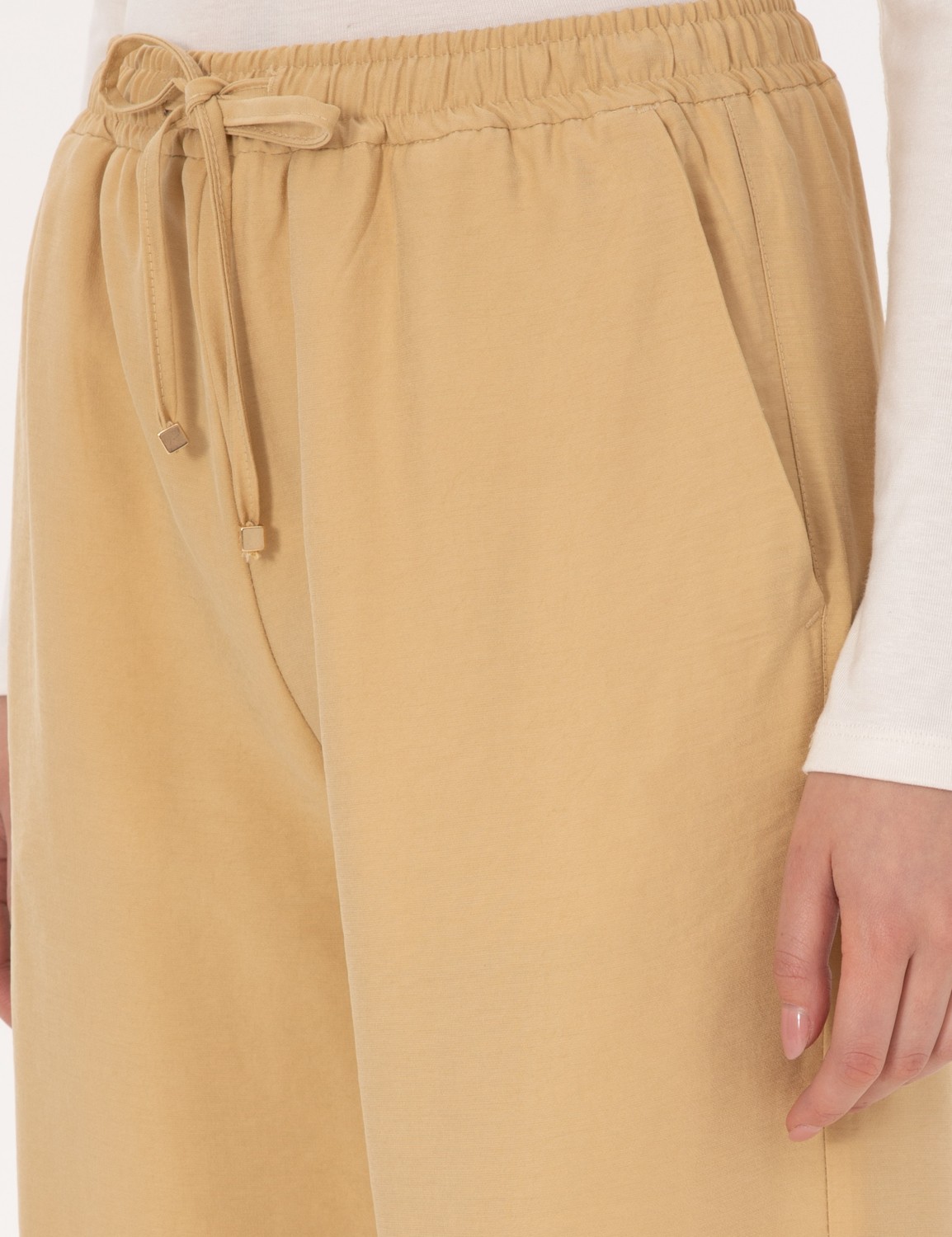 Pierre Cardin Kadın Siyah Loose Fit Kanvas Pantolon 50318198-VR046 görsel 5