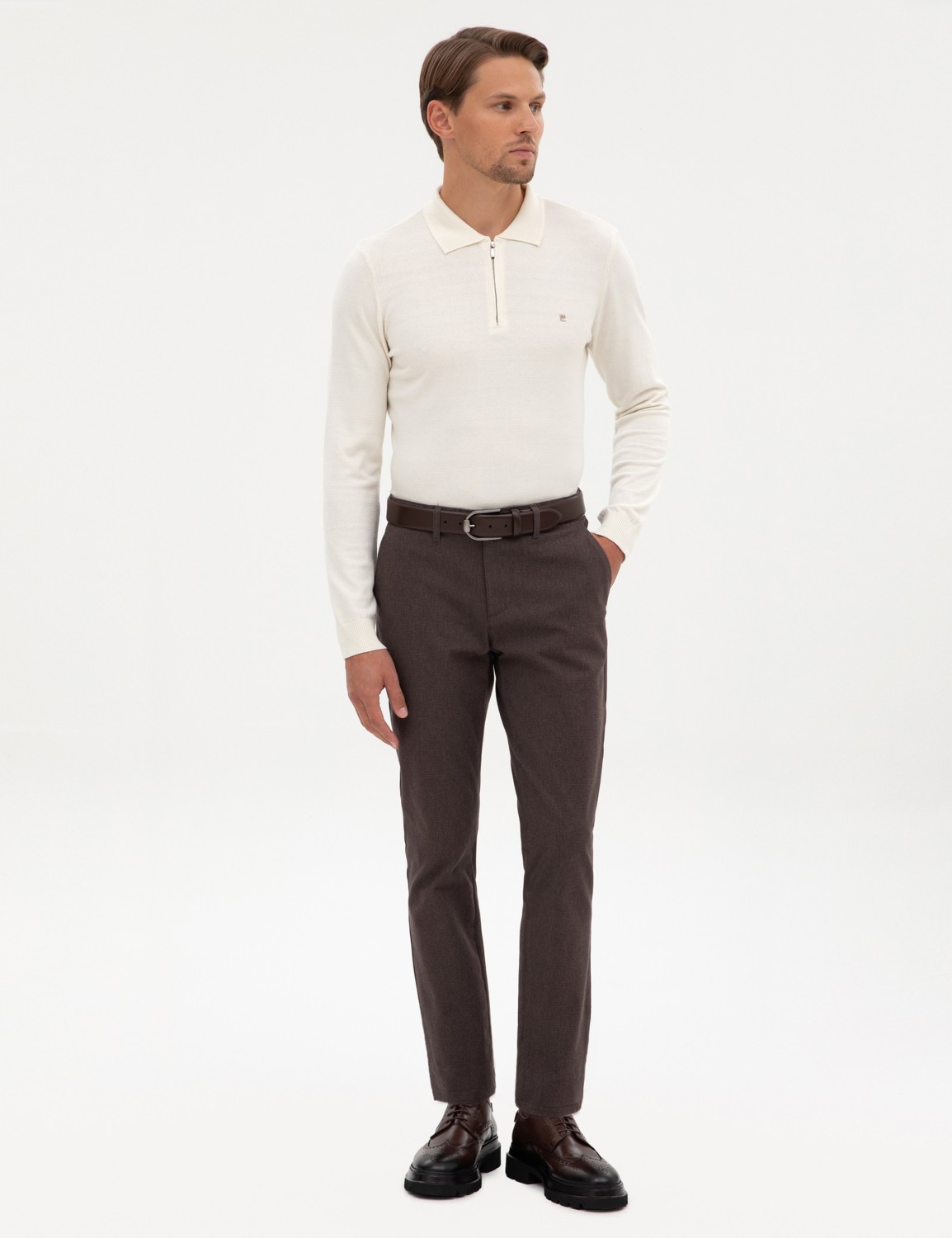 Pierre Cardin Erkek Siyah Slim Fit Kanvas Pantolon 50317228-VR046 görsel 7