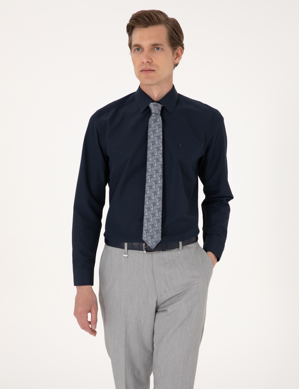 Pierre Cardin Erkek Açık Mavi Regular Fit Uzun Kollu Basic Gömlek 50316742-VR003