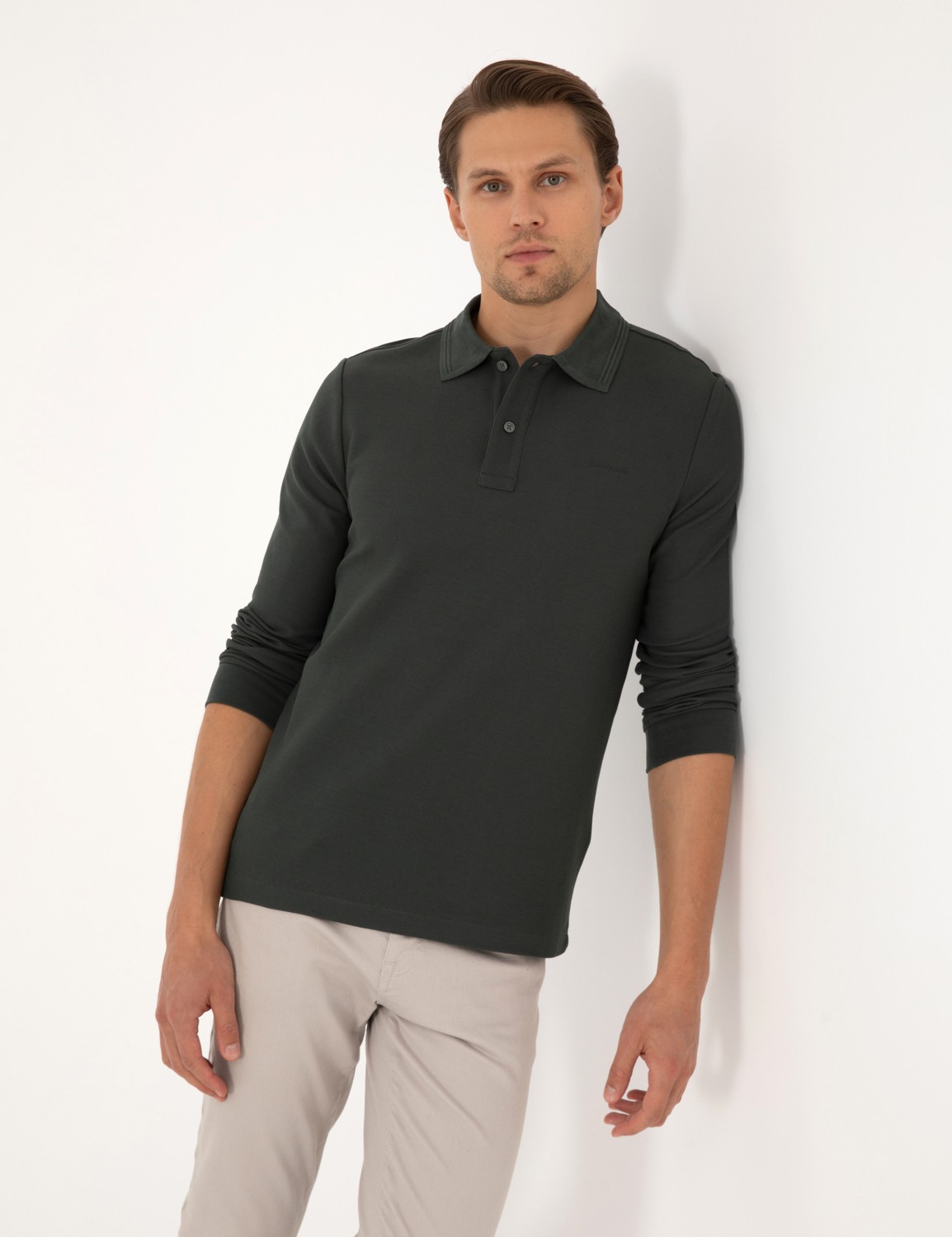 Pierre Cardin Erkek Siyah Slim Fit Sweatshirt 50311678-VR046