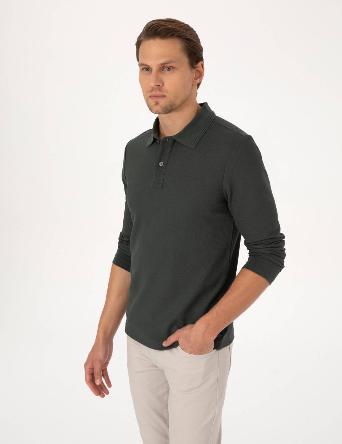 Pierre Cardin Erkek Siyah Slim Fit Sweatshirt 50311678-VR046 görsel 3