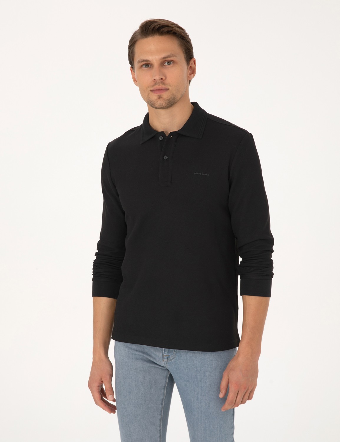 Pierre Cardin Erkek Siyah Slim Fit Sweatshirt 50311678-VR046