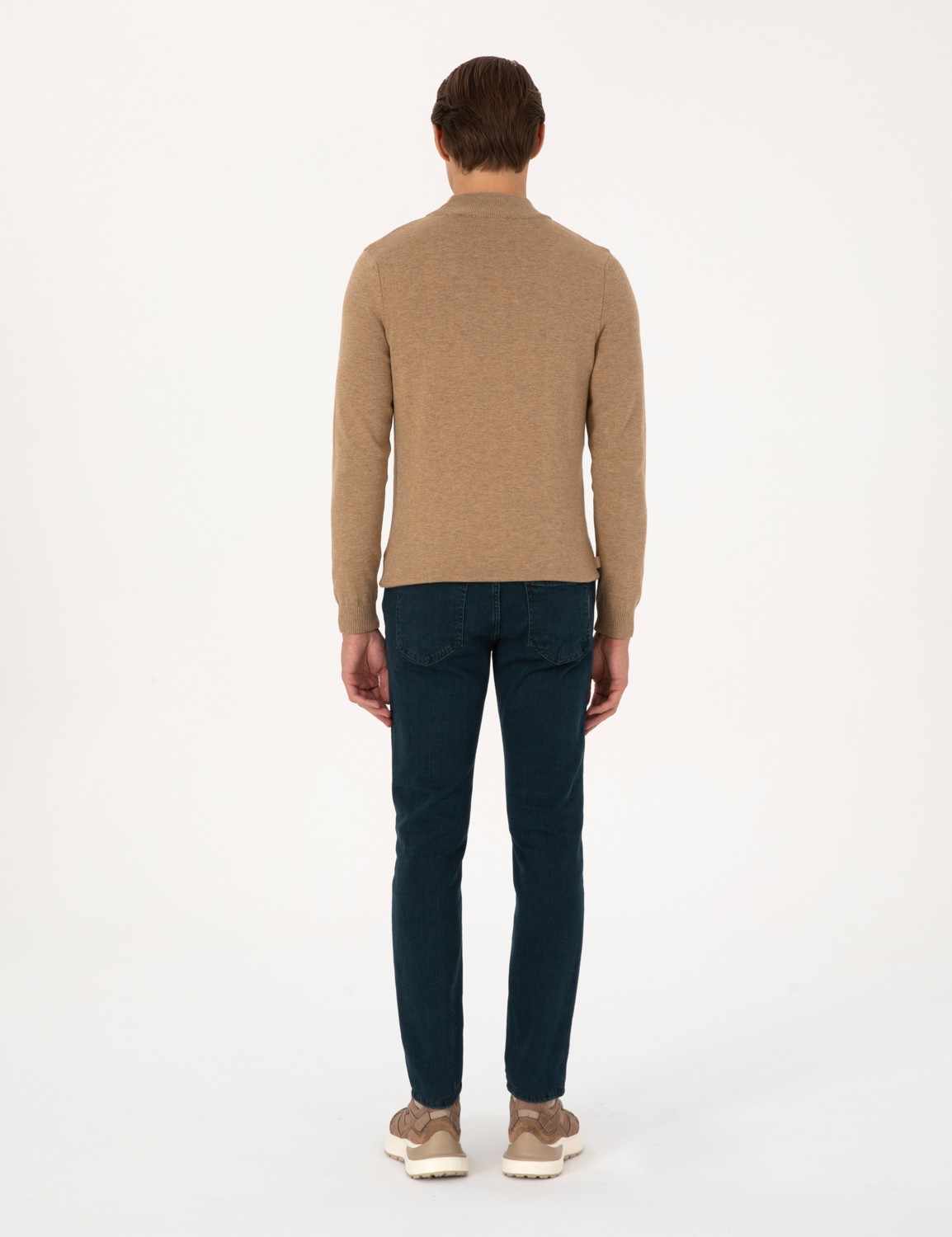 Pierre Cardin Erkek Haki Slim Fit Jean Pantolon 50315292-VR027 görsel 4