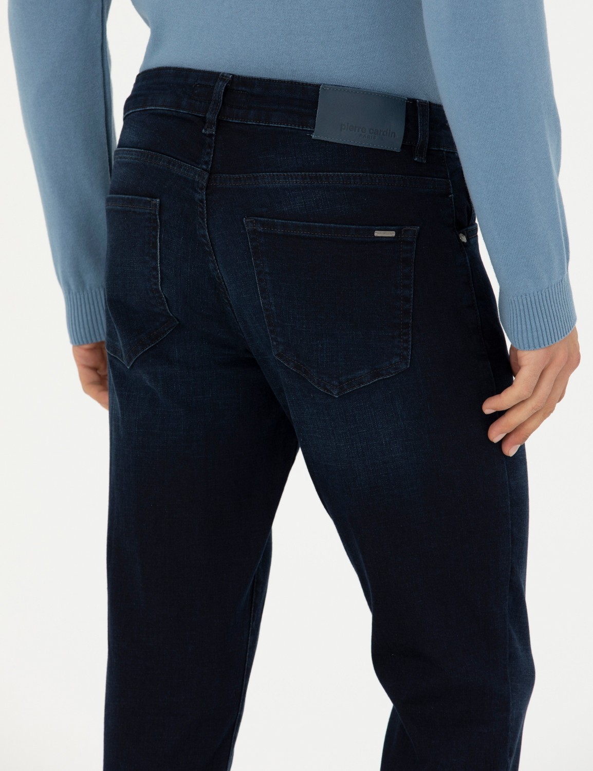 Pierre Cardin Erkek Lacivert Slim Fit Jean Pantolon 50276526-VR033 görsel 7