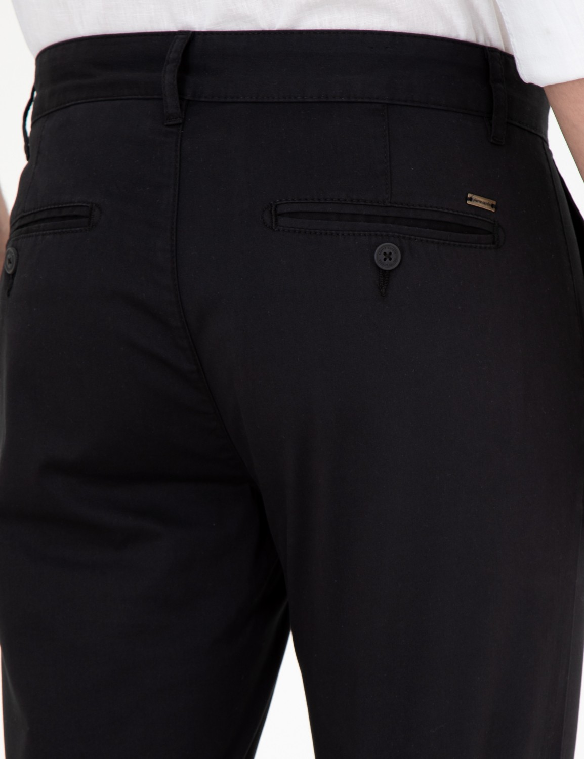 Pierre Cardin Erkek Siyah Slim Fit Kanvas Pantolon 50288511-VR046 görsel 7
