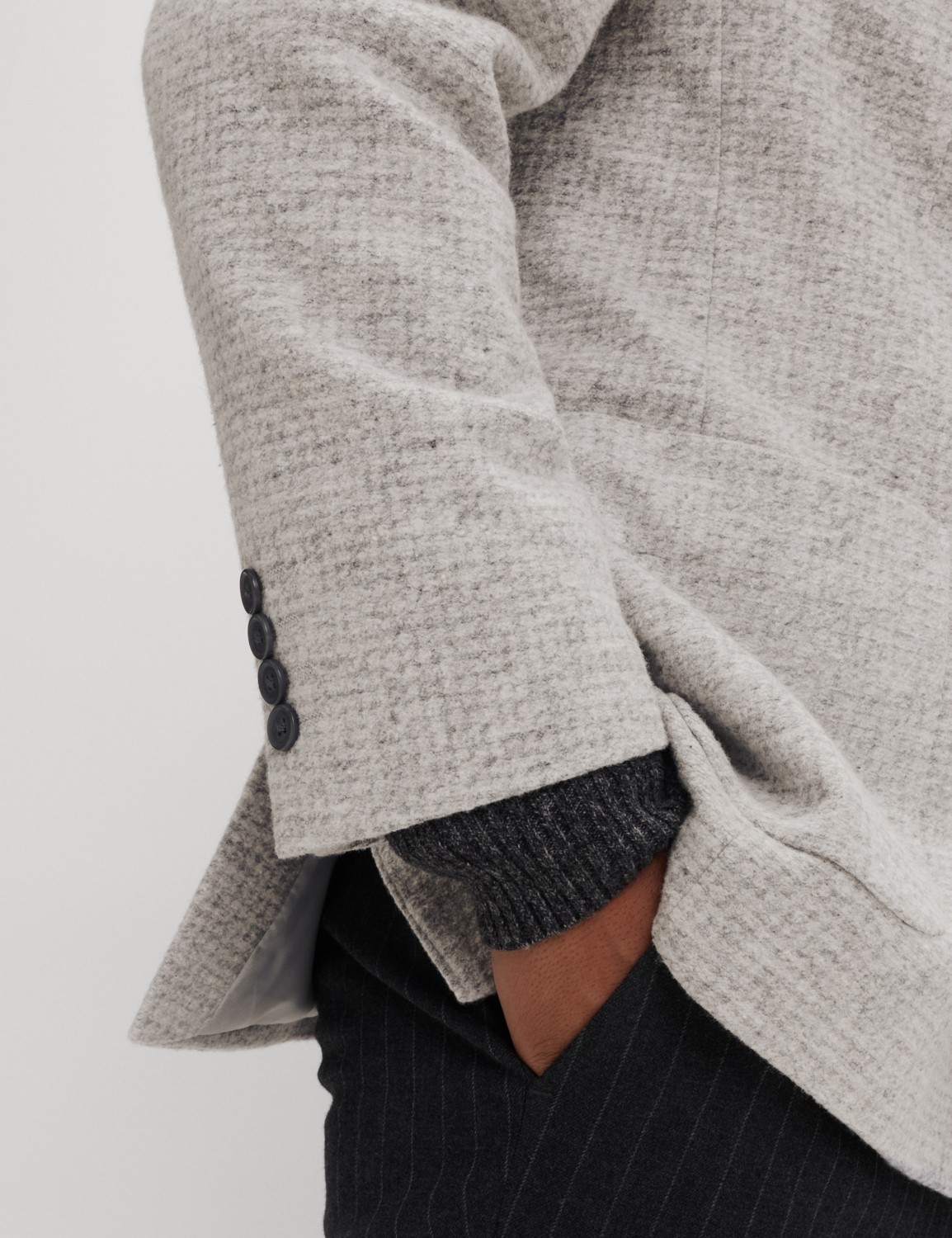 Marks & Spencer Yün-Pamuk Karışımlı Ekose Detaylı Blazer görsel 2