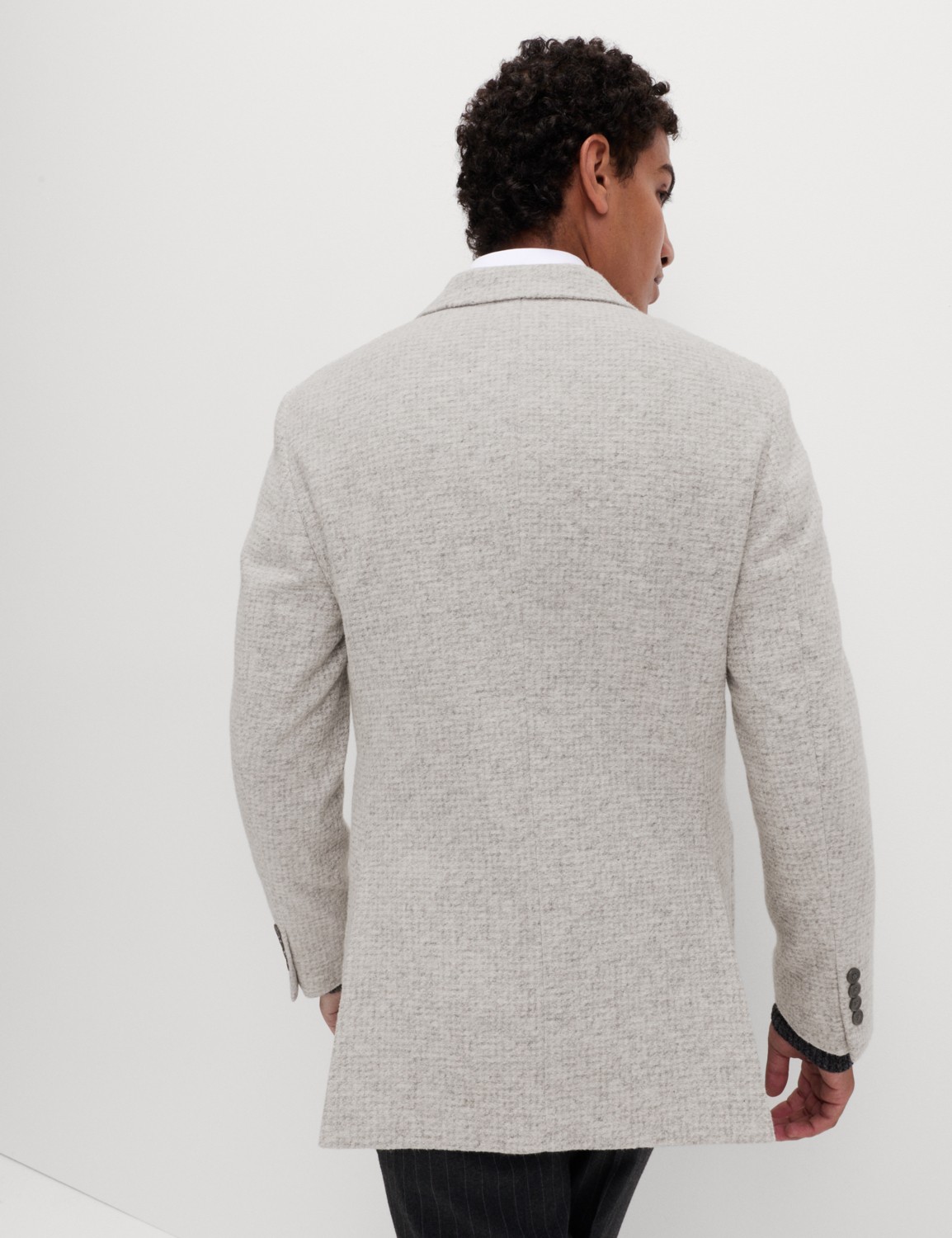 Marks & Spencer Yün-Pamuk Karışımlı Ekose Detaylı Blazer görsel 3
