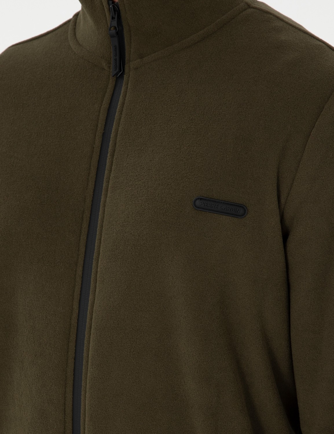 Pierre Cardin Erkek Haki Regular Fit Polar Hırka 50298991-VR027 görsel 7