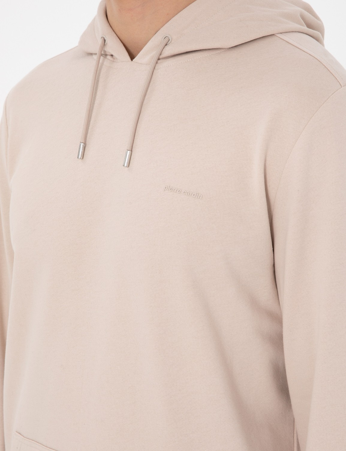 Pierre Cardin Erkek Siyah Regular Fit Kapüşonlu Sweatshirt 50298987-VR046 görsel 7