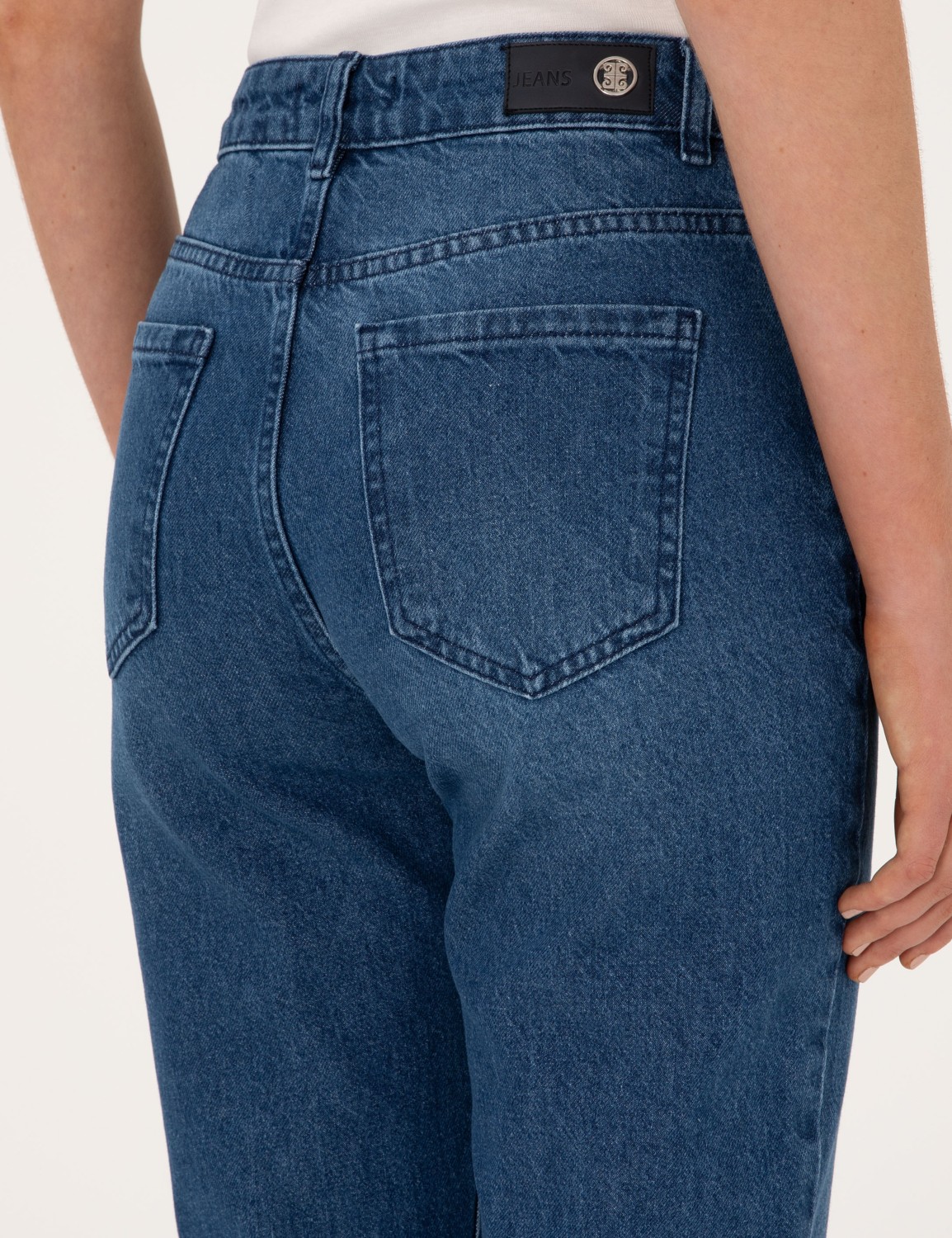Pierre Cardin Kadın Mavi Straight Fit Jean Pantolon 50313219-VR036 görsel 2