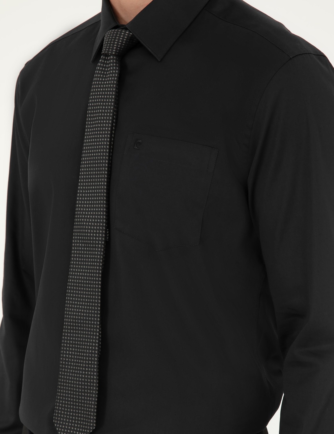 Pierre Cardin Erkek Beyaz %100 Pamuk Parlak Saten Regular Fit Uzun Kollu Basic Gömlek 50292536-VR013 görsel 7