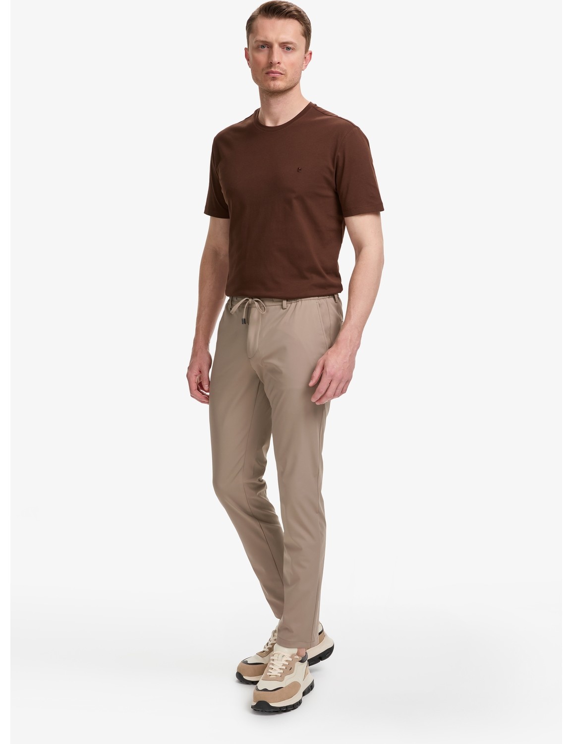 Pierre Cardin Gri Ex. Slim Fit Beli Kordonlu Klasik Jogger Pantolon 50325158-VR024 görsel 4