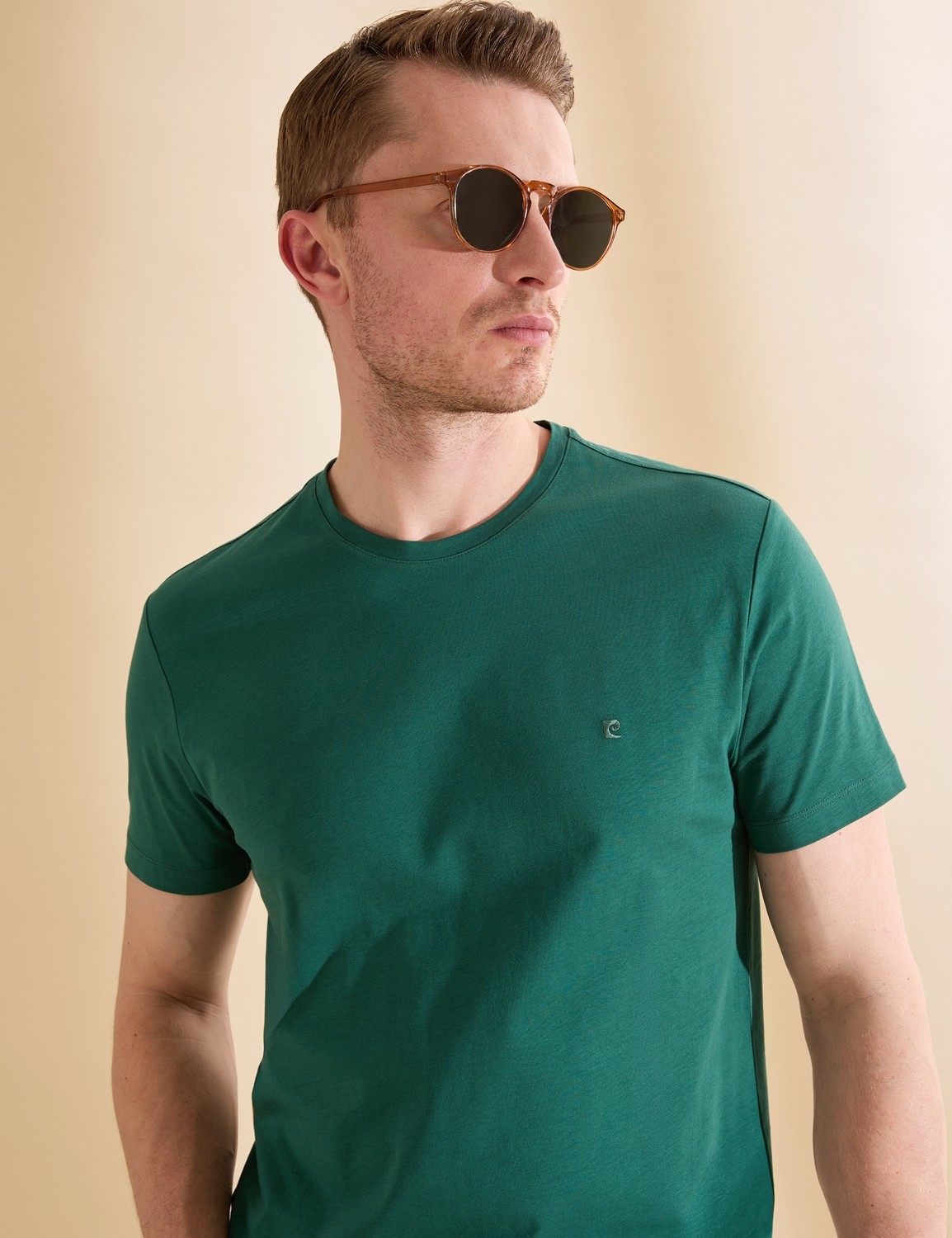 Pierre Cardin Erkek Bordo Slim Fit %100 Pamuk Bisiklet Yaka Basic Tişört 50325307-VR014