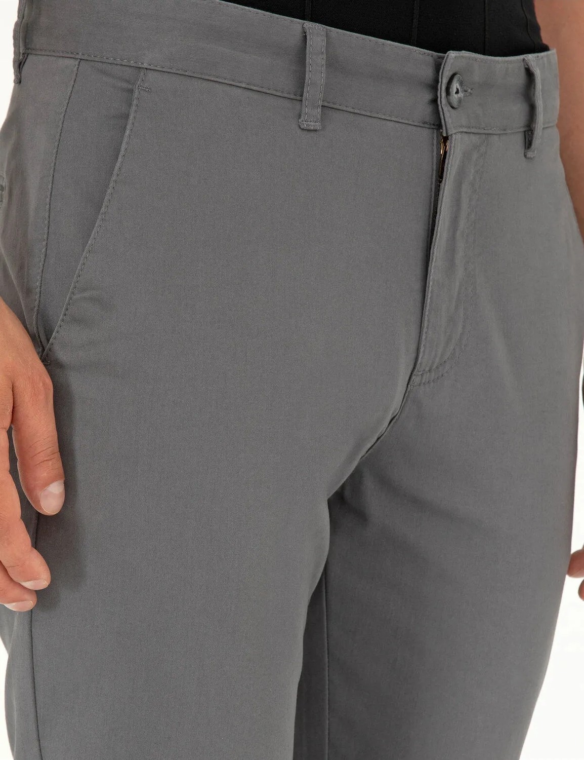 Pierre Cardin Erkek Siyah Slim Fit Basic Kanvas Pantolon 50292522-VR046 görsel 6