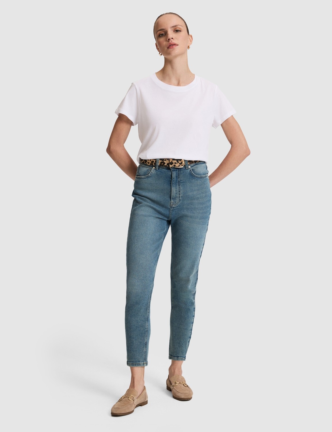 Pierre Cardin Kadın Beyaz Regular Fit Basic Tişört 50325474-VR013 görsel 4