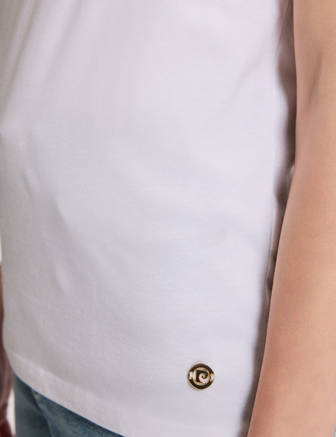 Pierre Cardin Kadın Beyaz Regular Fit Basic Tişört 50325474-VR013 görsel 6