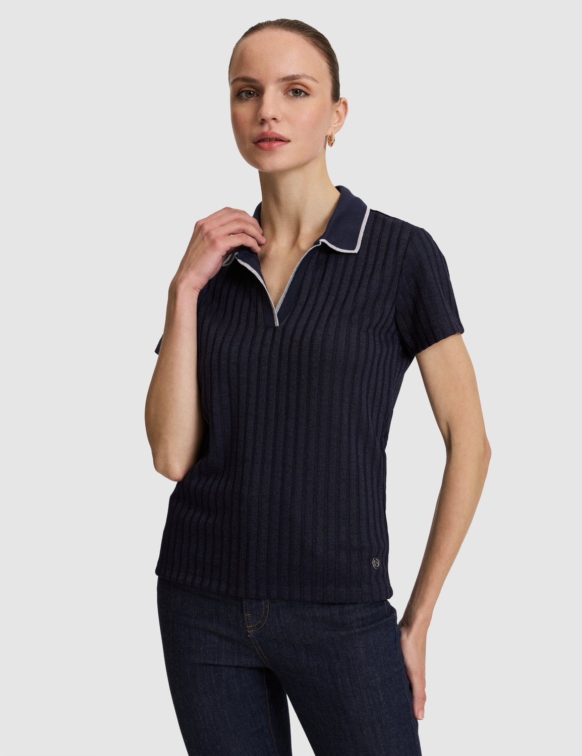 Pierre Cardin Kadın Ekru Slim Fit Basic Tişört 50320697-VR019 görsel 8