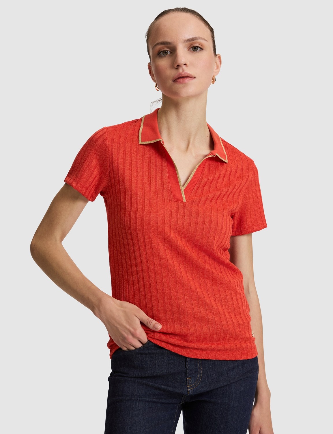 Pierre Cardin Kadın Ekru Slim Fit Basic Tişört 50320697-VR019