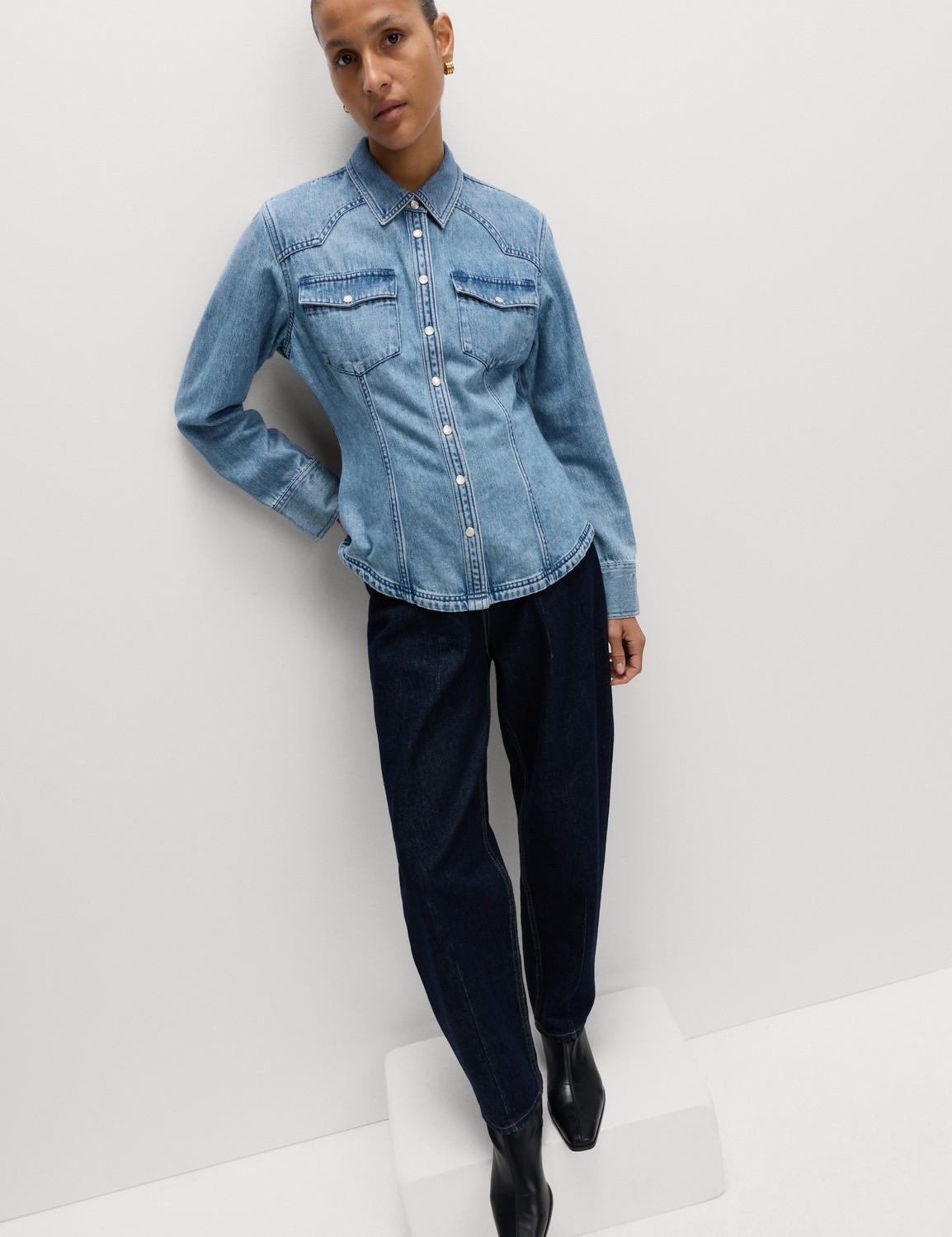 Marks & Spencer Denim Western Gömlek