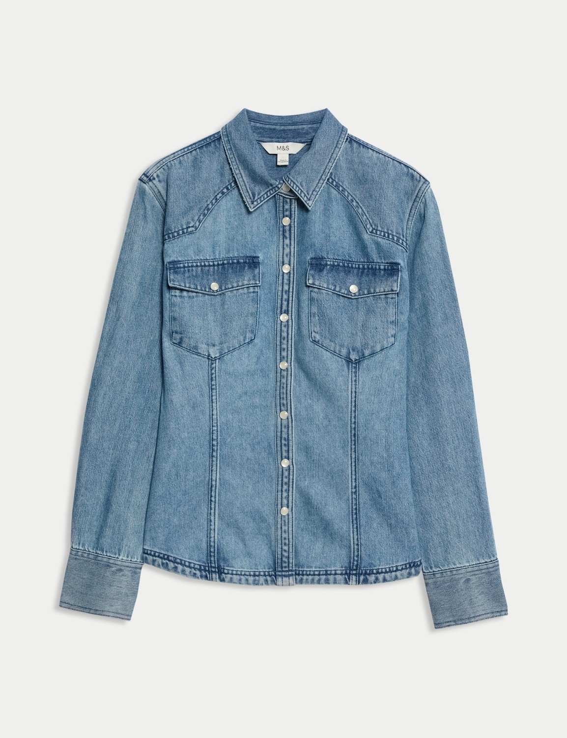 Marks & Spencer Denim Western Gömlek görsel 2
