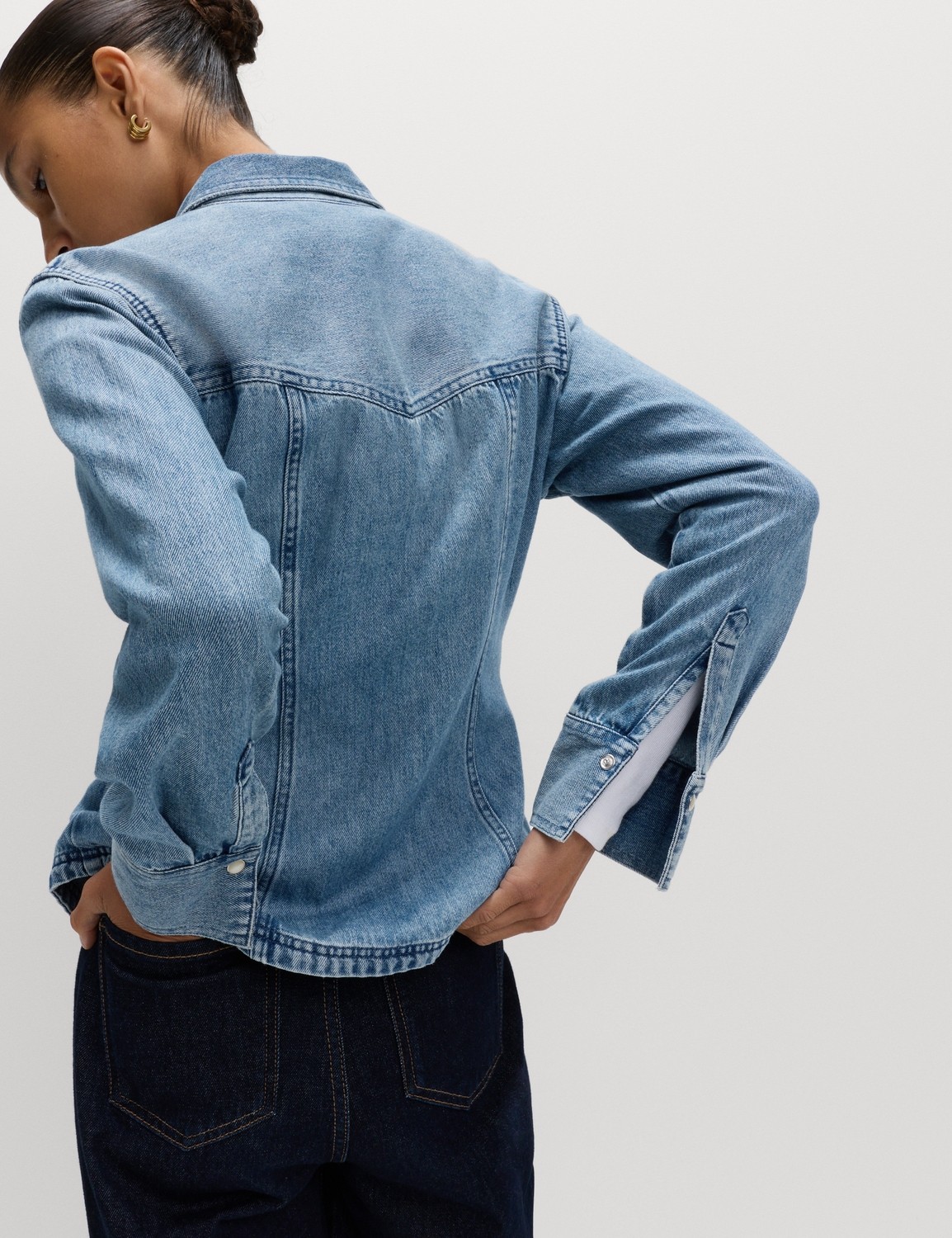 Marks & Spencer Denim Western Gömlek görsel 4