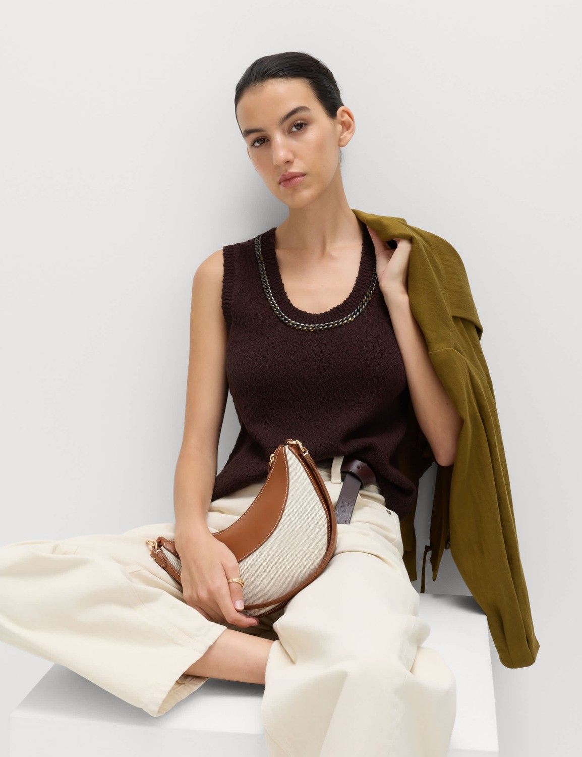 Marks & Spencer Pamuklu Zincir Detaylı Bluz
