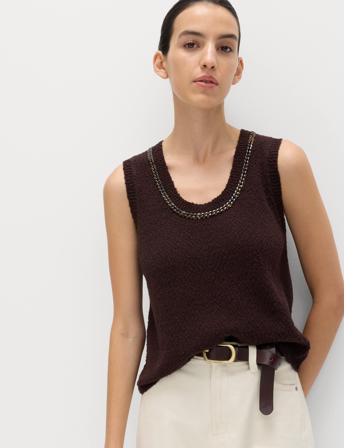 Marks & Spencer Pamuklu Zincir Detaylı Bluz görsel 4