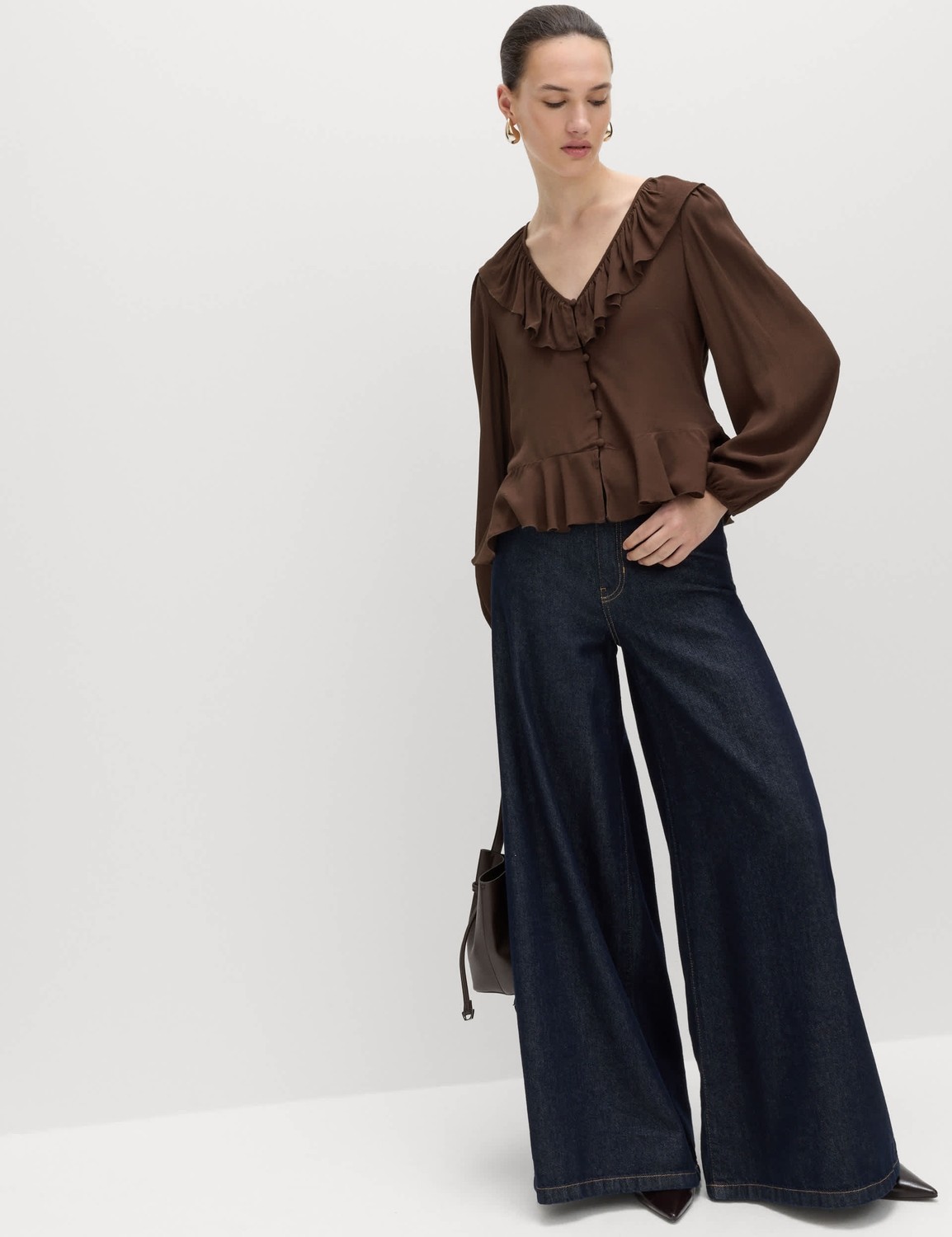 Marks & Spencer Bel Detaylı Fırfırlı Bluz görsel 5