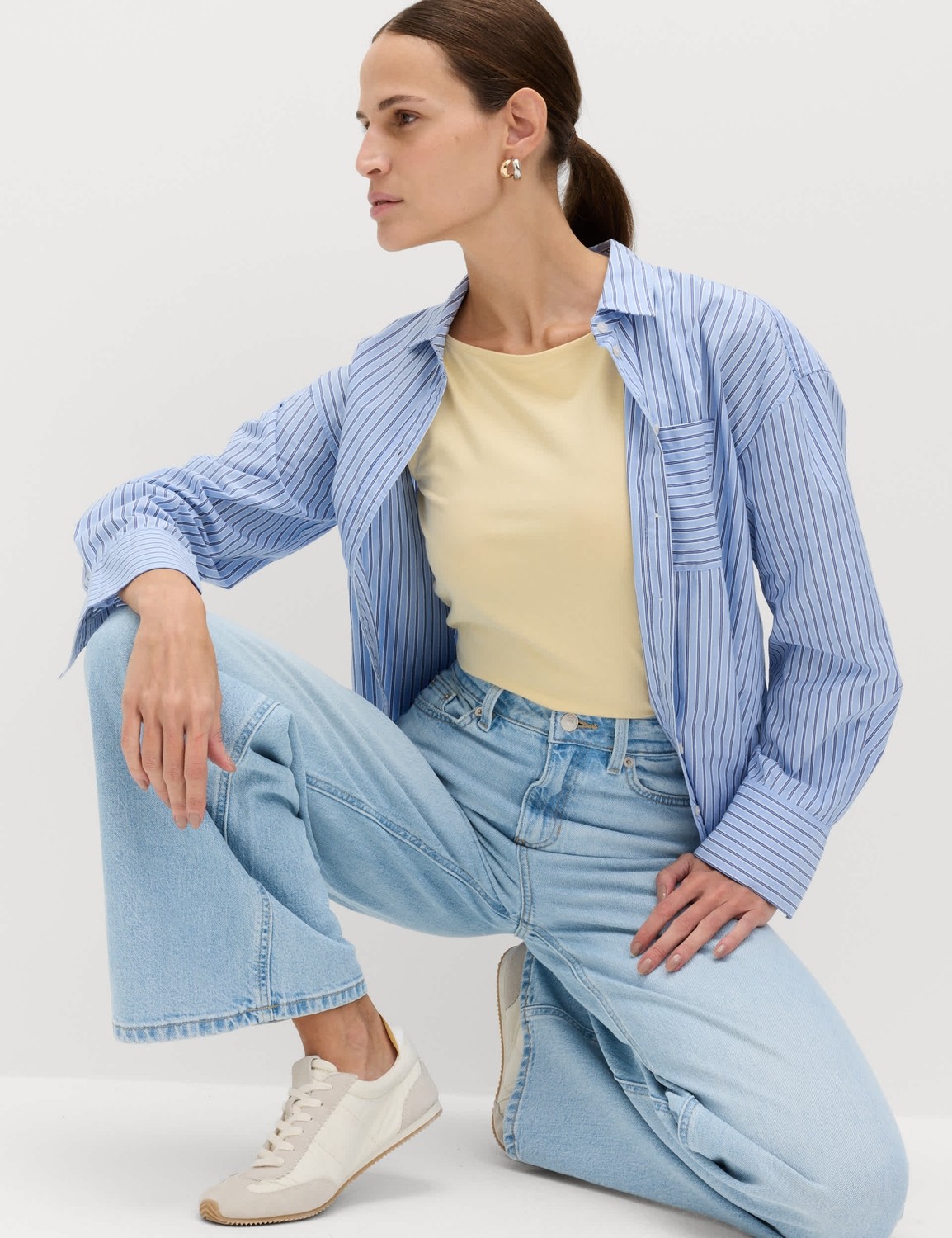 Marks & Spencer Wide Leg Jean Pantolon görsel 3