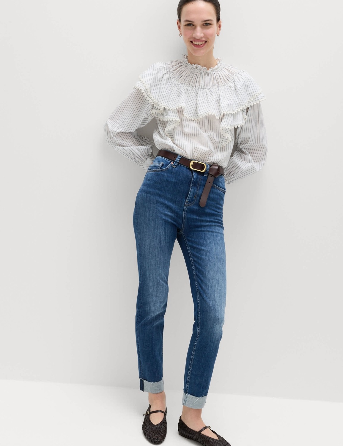 Marks & Spencer Harper Supersoft Yüksek Bel Jean Pantolon