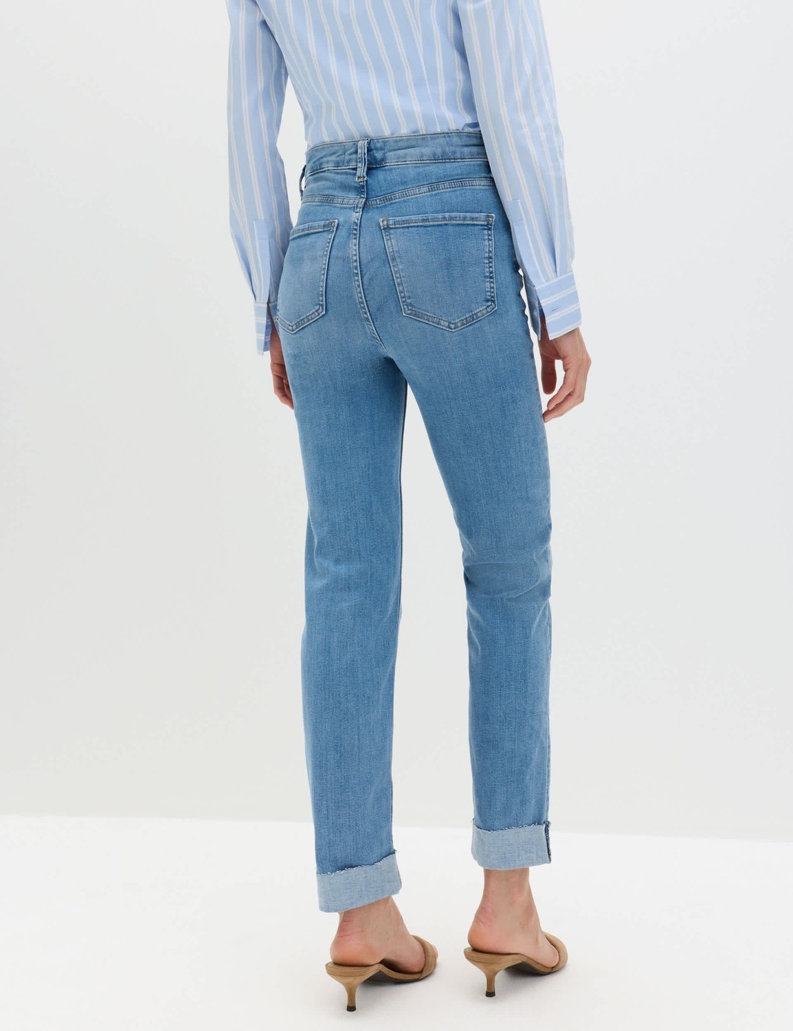 Marks & Spencer Harper Supersoft Yüksek Bel Jean Pantolon görsel 2