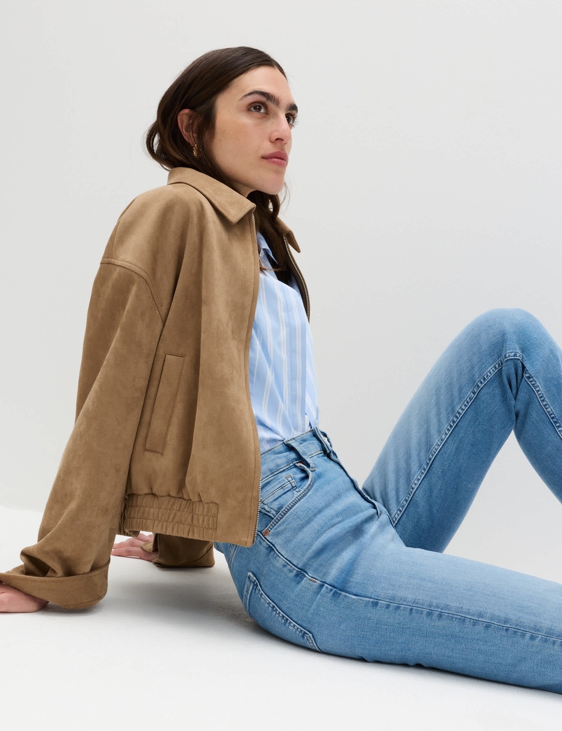 Marks & Spencer Harper Supersoft Yüksek Bel Jean Pantolon görsel 3