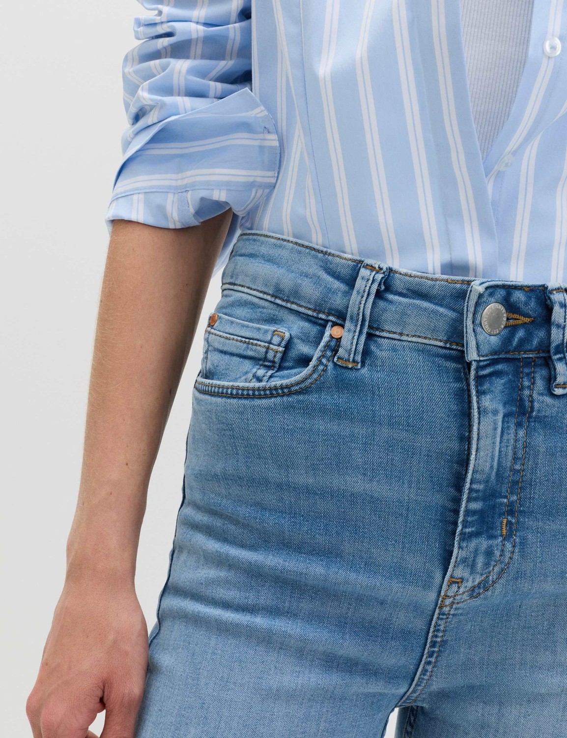 Marks & Spencer Harper Supersoft Yüksek Bel Jean Pantolon görsel 4