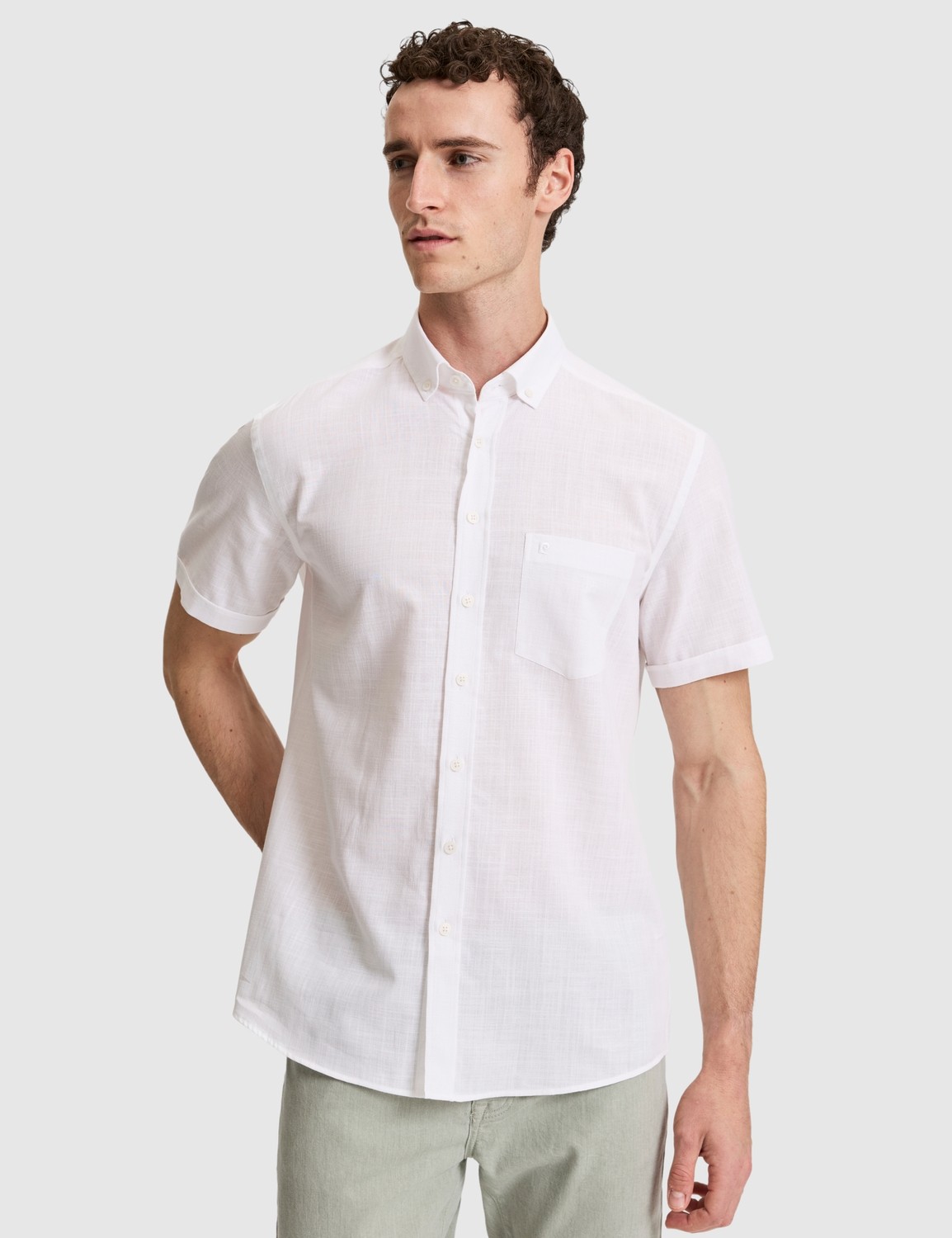 Pierre Cardin Erkek Lacivert %100 Pamuk Regular Fit Yazlık Gömlek 50325364-VR100