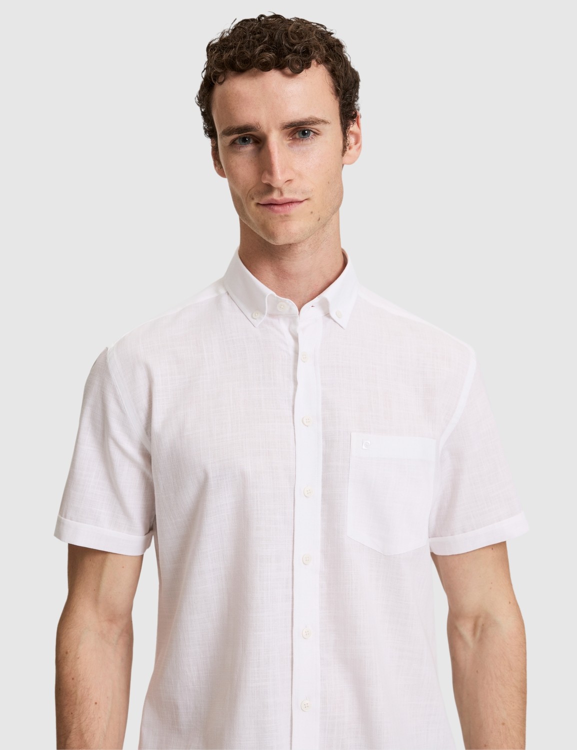Pierre Cardin Erkek Lacivert %100 Pamuk Regular Fit Yazlık Gömlek 50325364-VR100 görsel 2