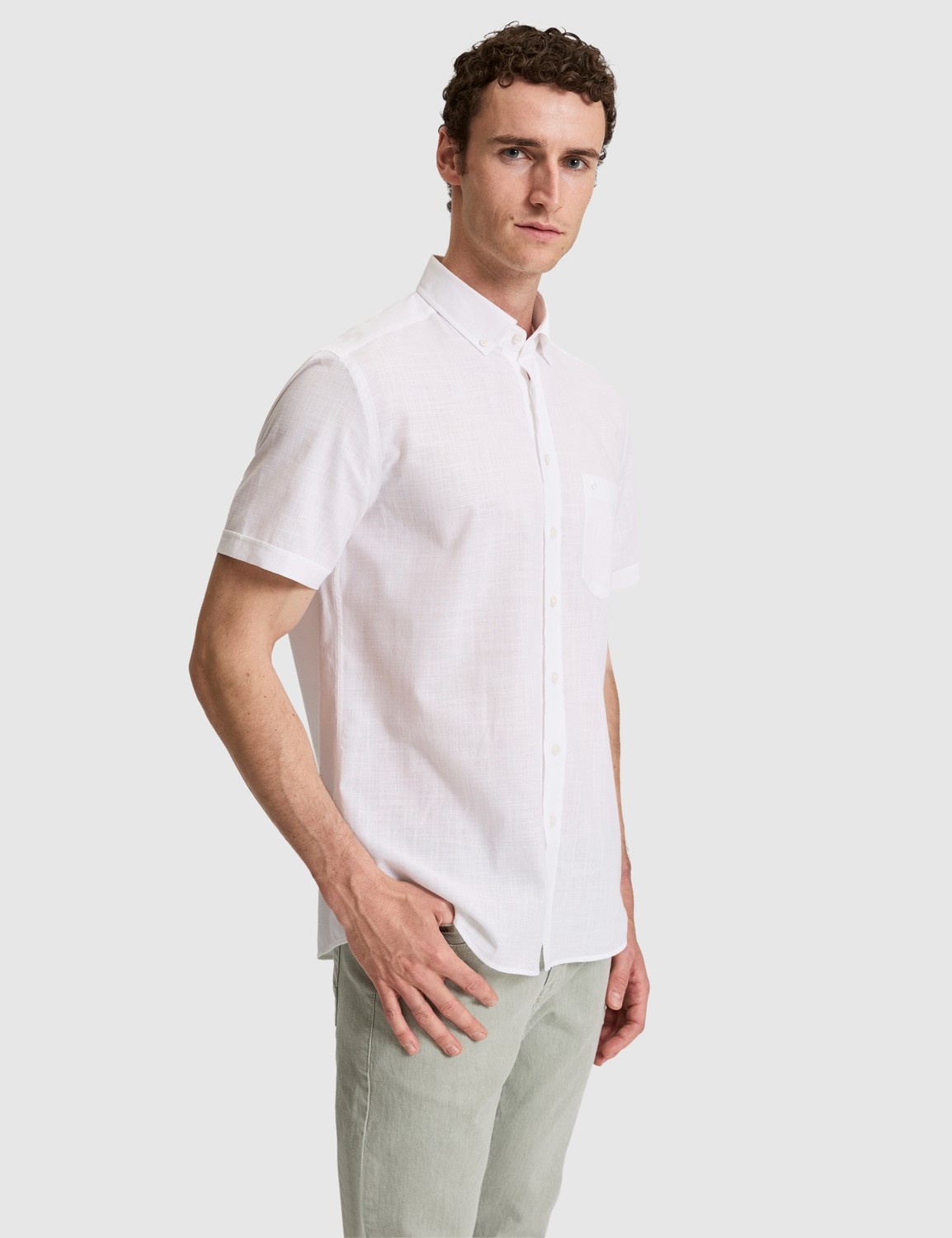 Pierre Cardin Erkek Lacivert %100 Pamuk Regular Fit Yazlık Gömlek 50325364-VR100 görsel 3
