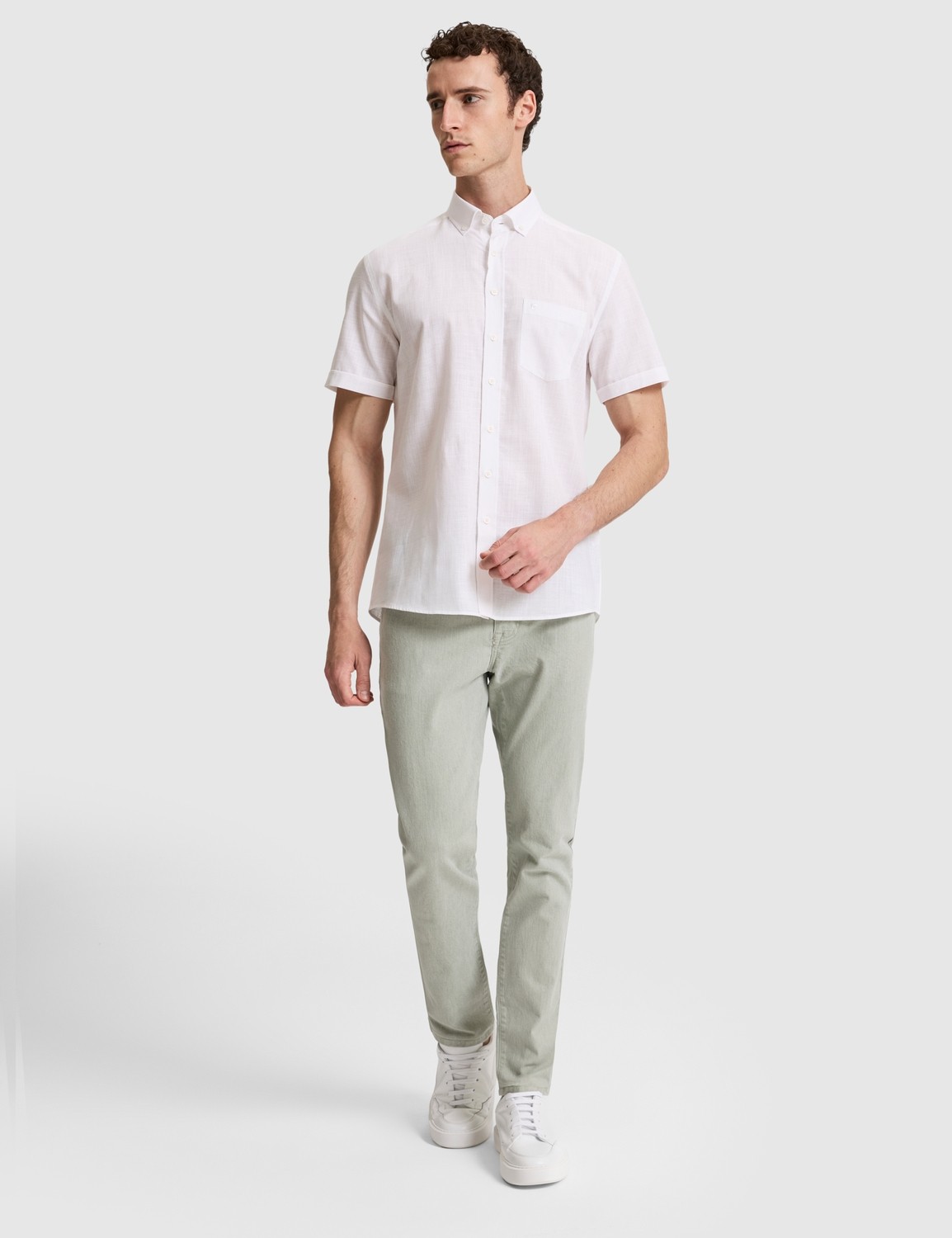 Pierre Cardin Erkek Lacivert %100 Pamuk Regular Fit Yazlık Gömlek 50325364-VR100 görsel 4