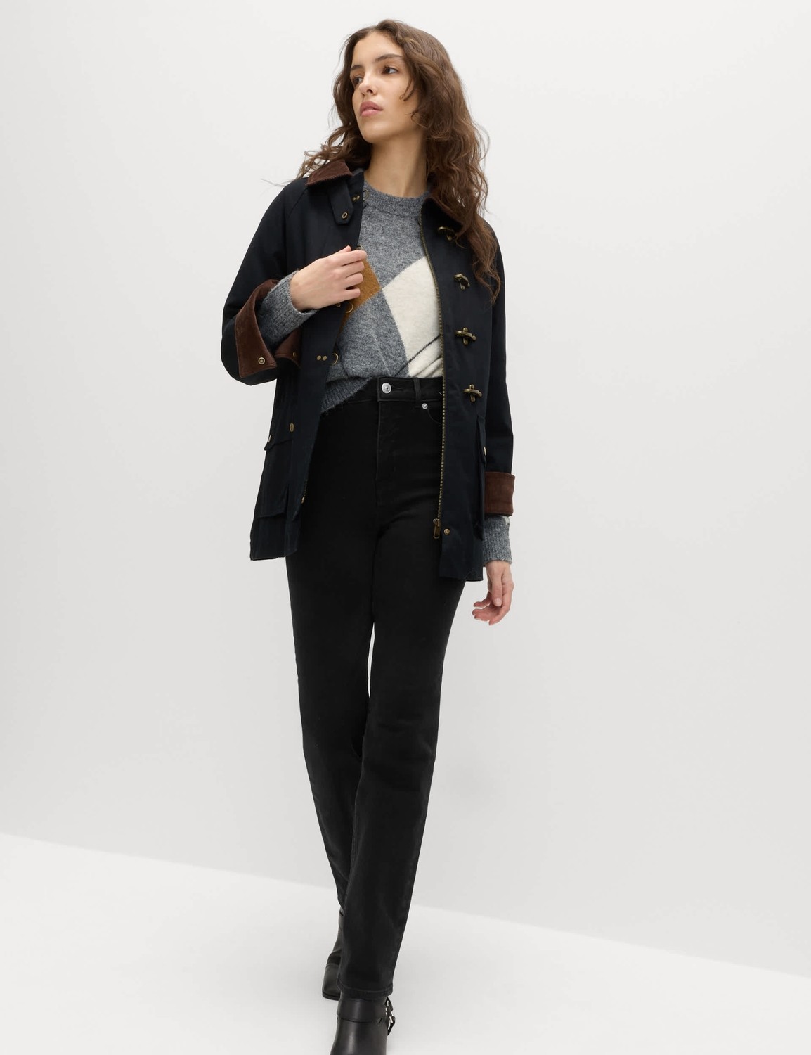 Marks & Spencer Magic Shaping Yüksek Bel Straight Leg Jean Pantolon görsel 5