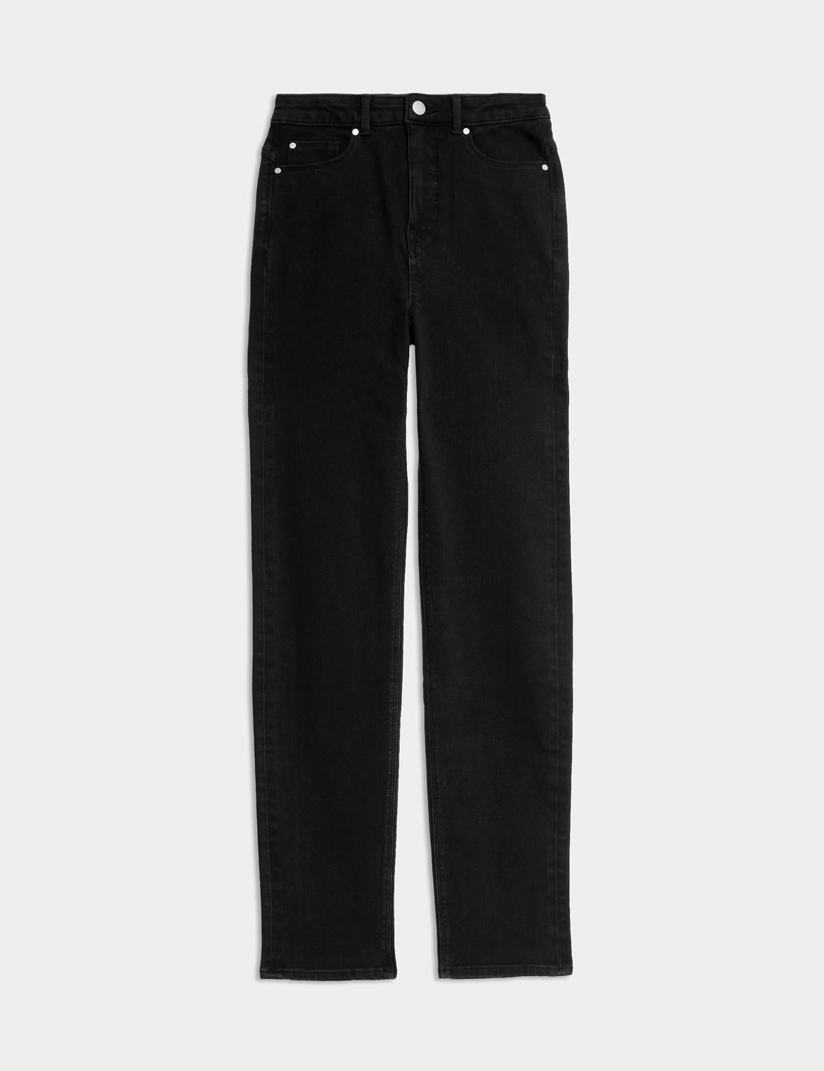 Marks & Spencer Magic Shaping Yüksek Bel Straight Leg Jean Pantolon görsel 7