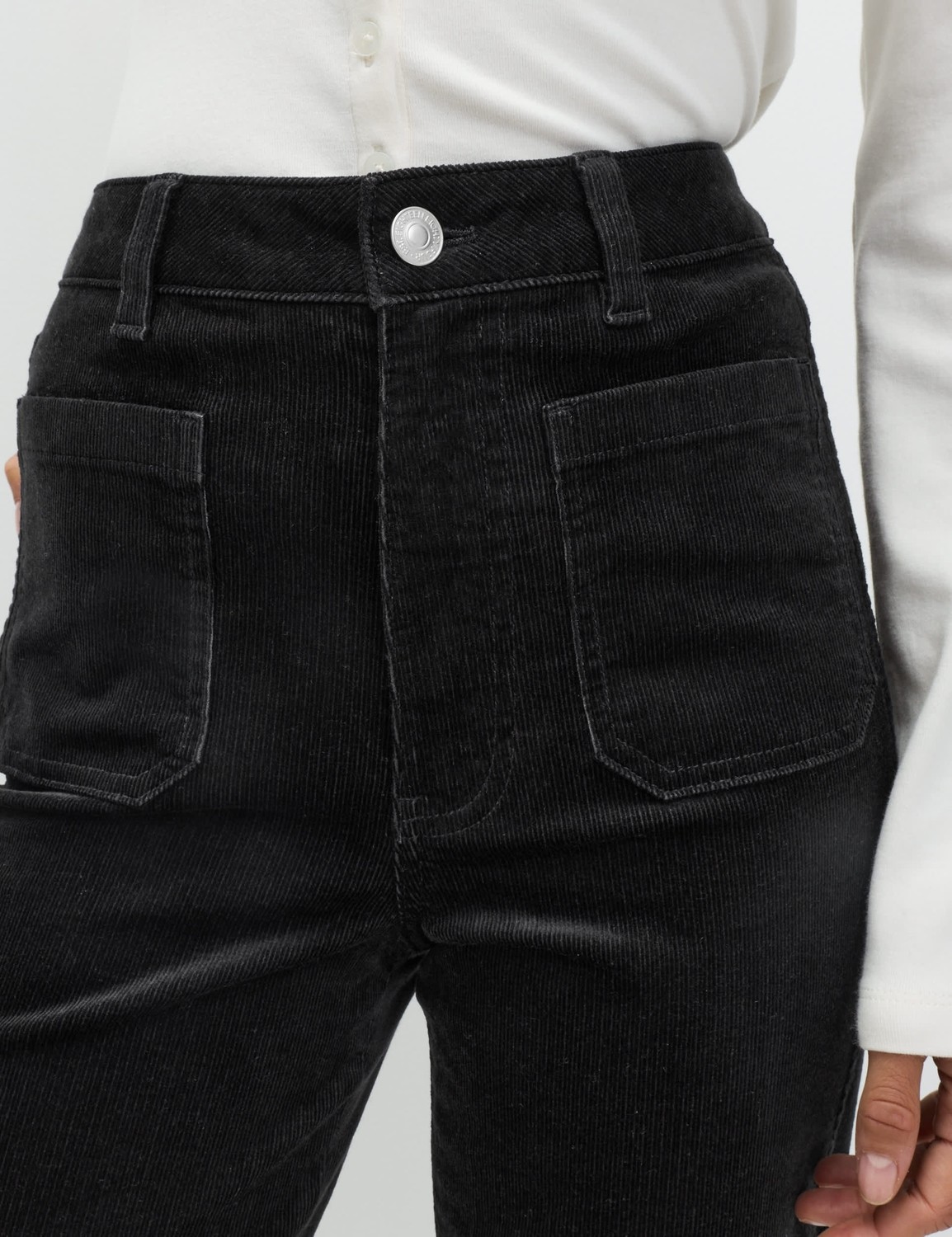 Marks & Spencer Pamuk Karışımlı Kadife Flare Pantolon görsel 7